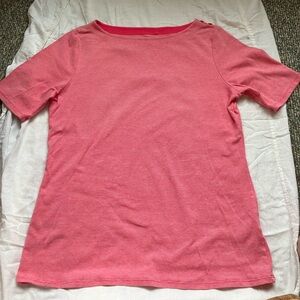 Segments Women’s XL Boatneck Pink/White t-shirt